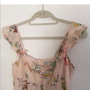 Nanette Lepore party festival dress bird pink cute